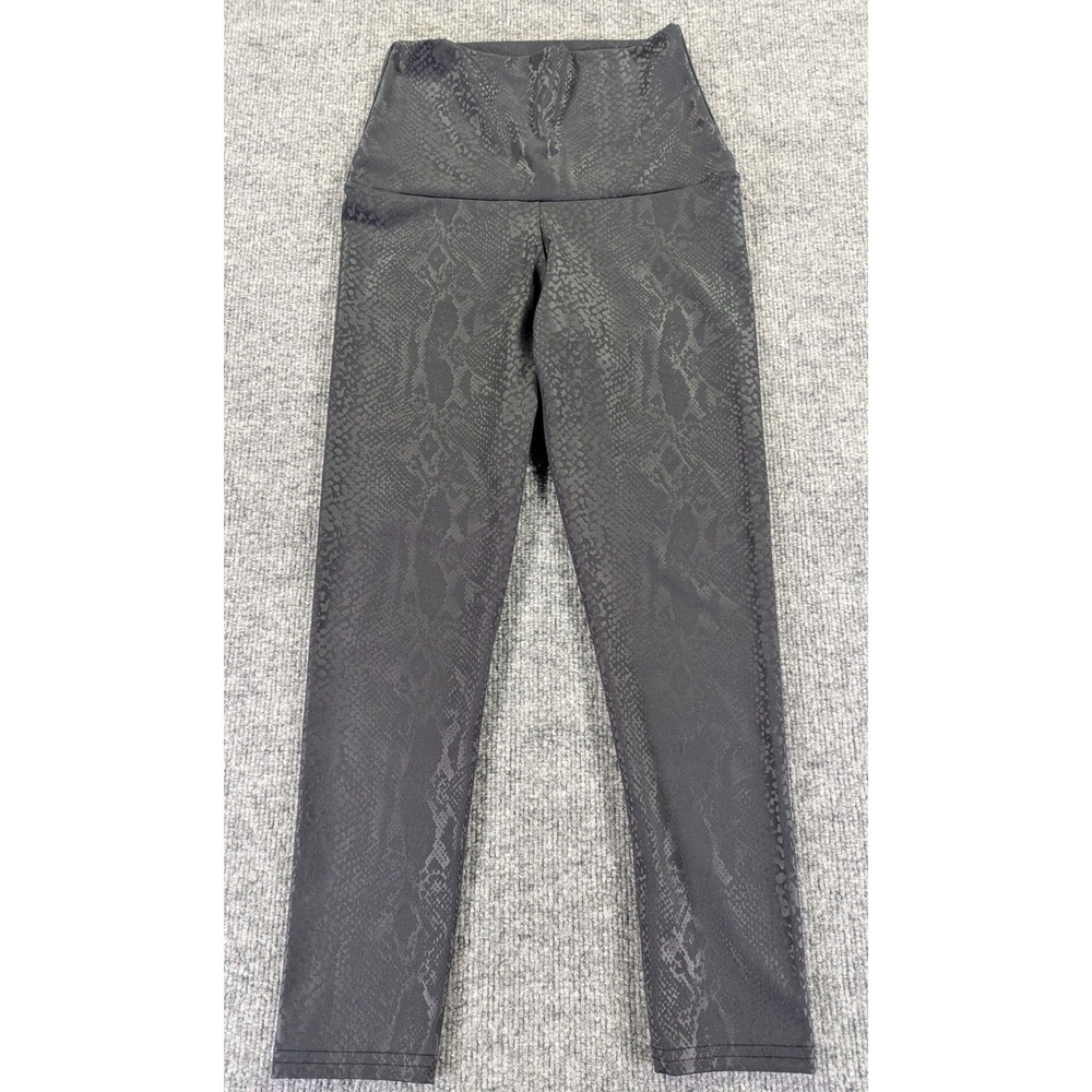 Emily Hsu Leggings Embossed Snake Look Women's Size Small Black